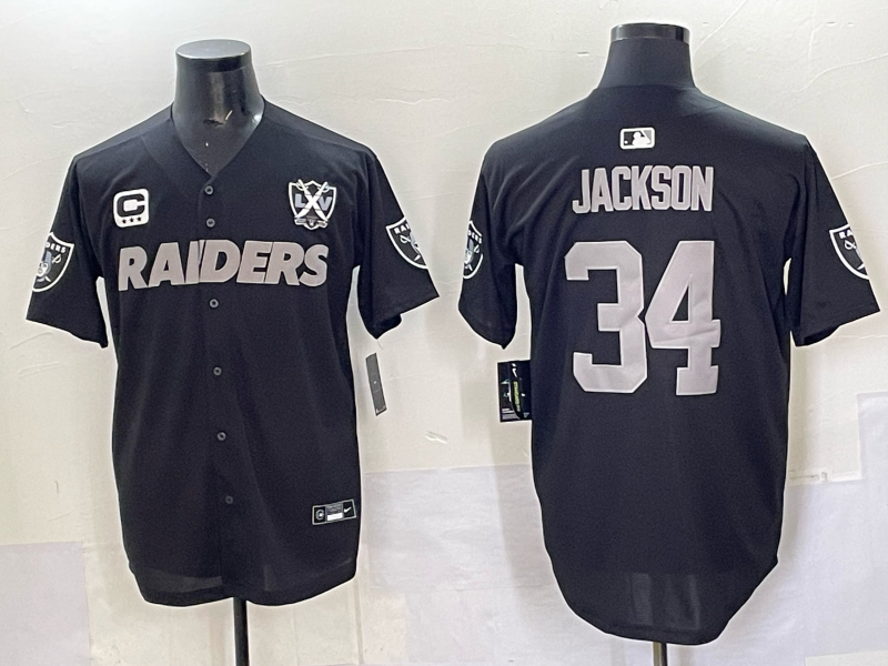 Men Oakland Raiders #2 jackson Black 2025 Nike NFL jersey 005
